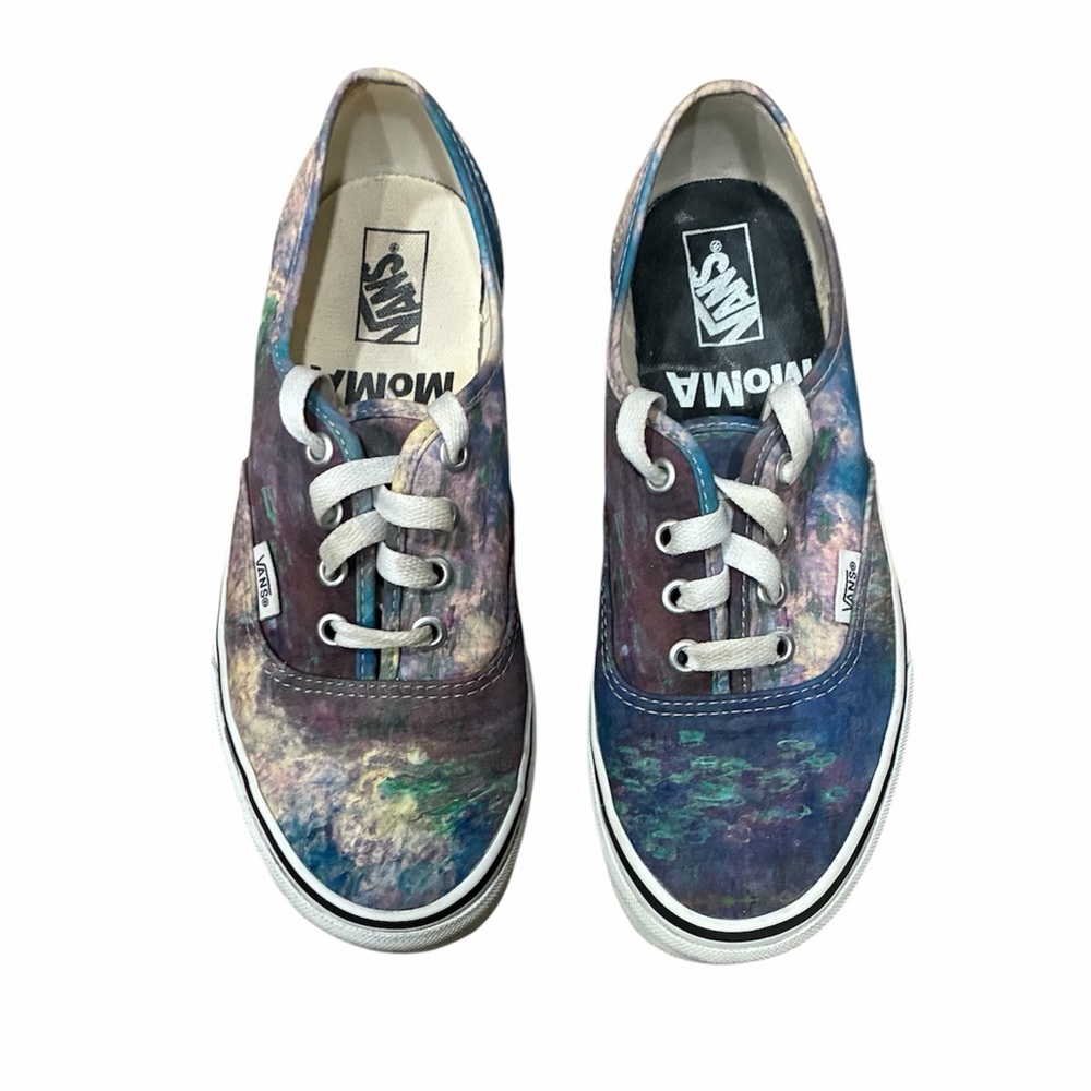 Vans Authentic sneakers collaboration with MoMA Claude Monet's Water Lilies 7.5